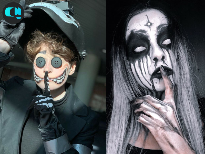 آموزش گریم و میکاپ هالووین در خانه