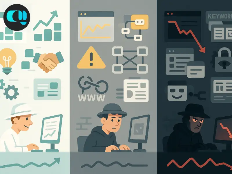 سئو-کلاه-سفید،-خاکستری-و-سیاه_-راهنمای-جامع-برای-انتخاب-استراتژی