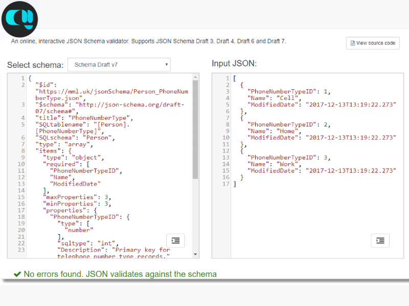 نمونه اسکیما